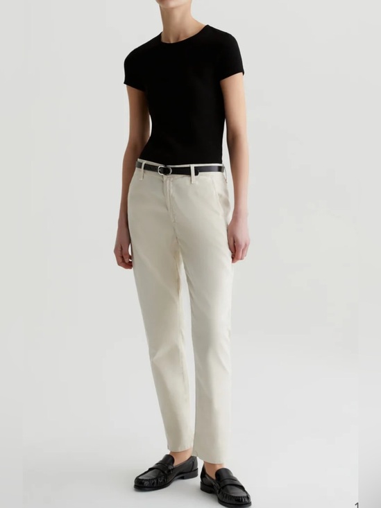 Ag Adriano Goldschmied Pants - AG Caden Tailored Trouser Size 26 in White Cream Relaxed Fit Cropped Ankle NWT